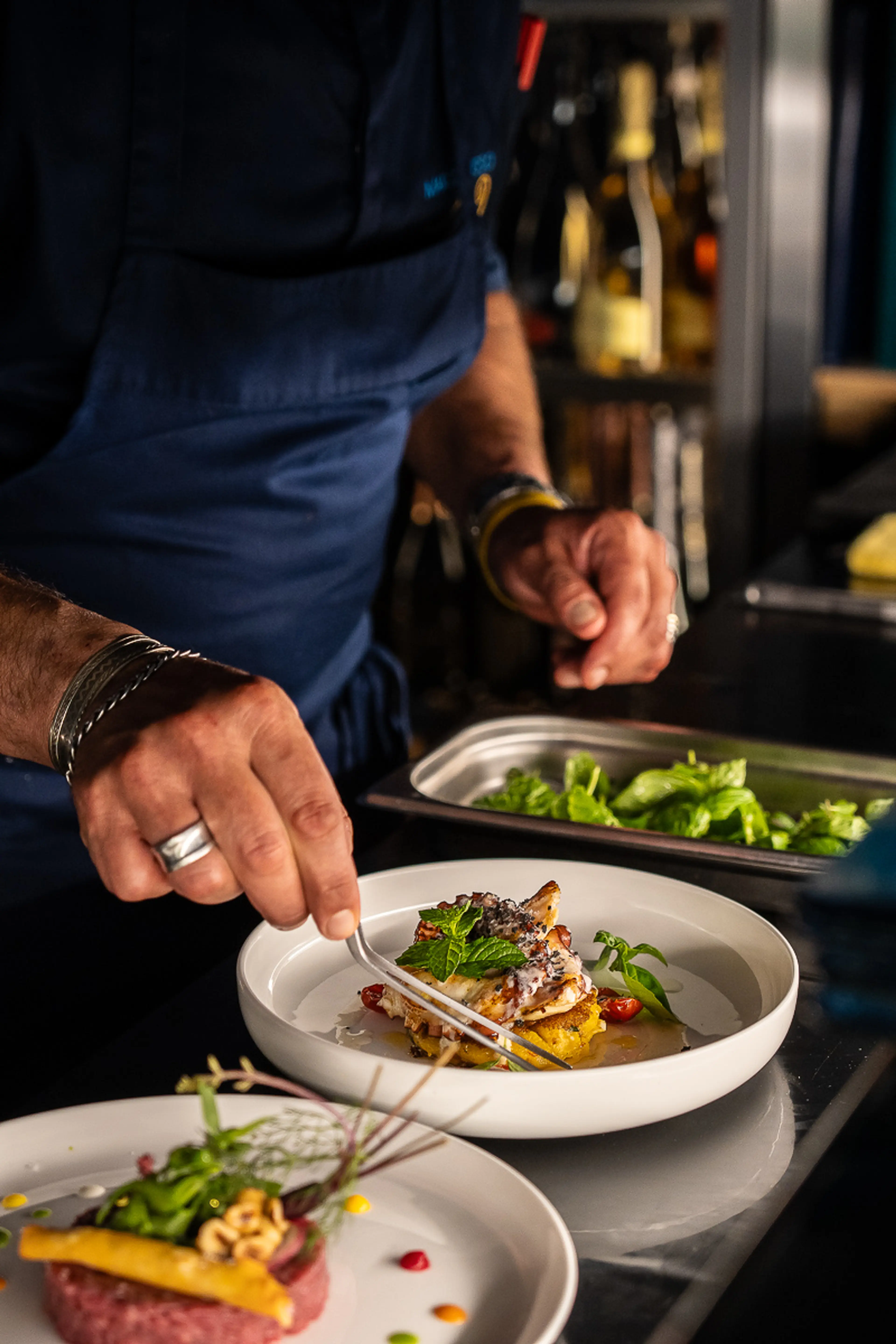 Chef at work in the L’agave kitchen in Capri