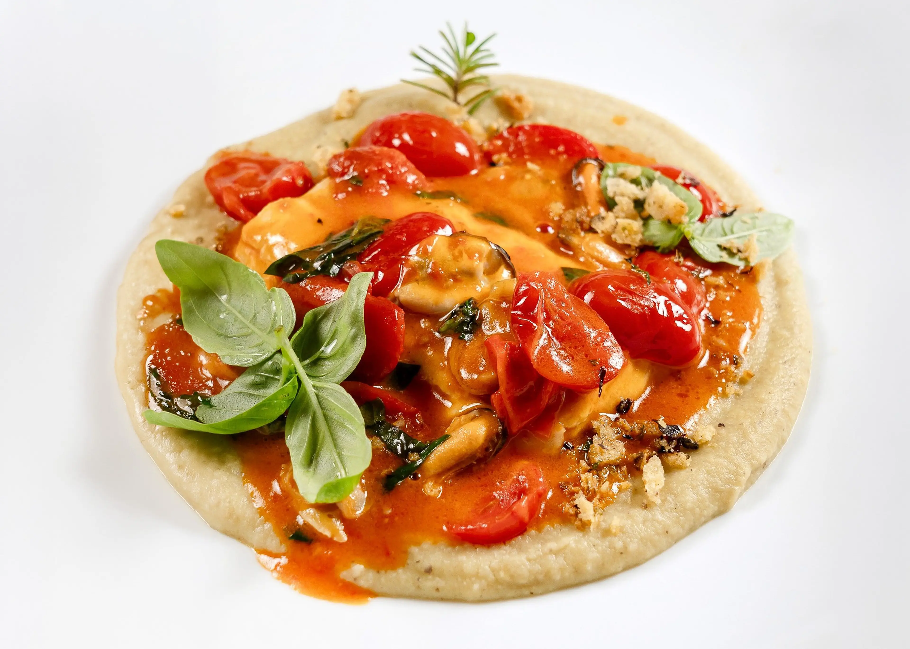 A contemporary Caprese dish at L’agave