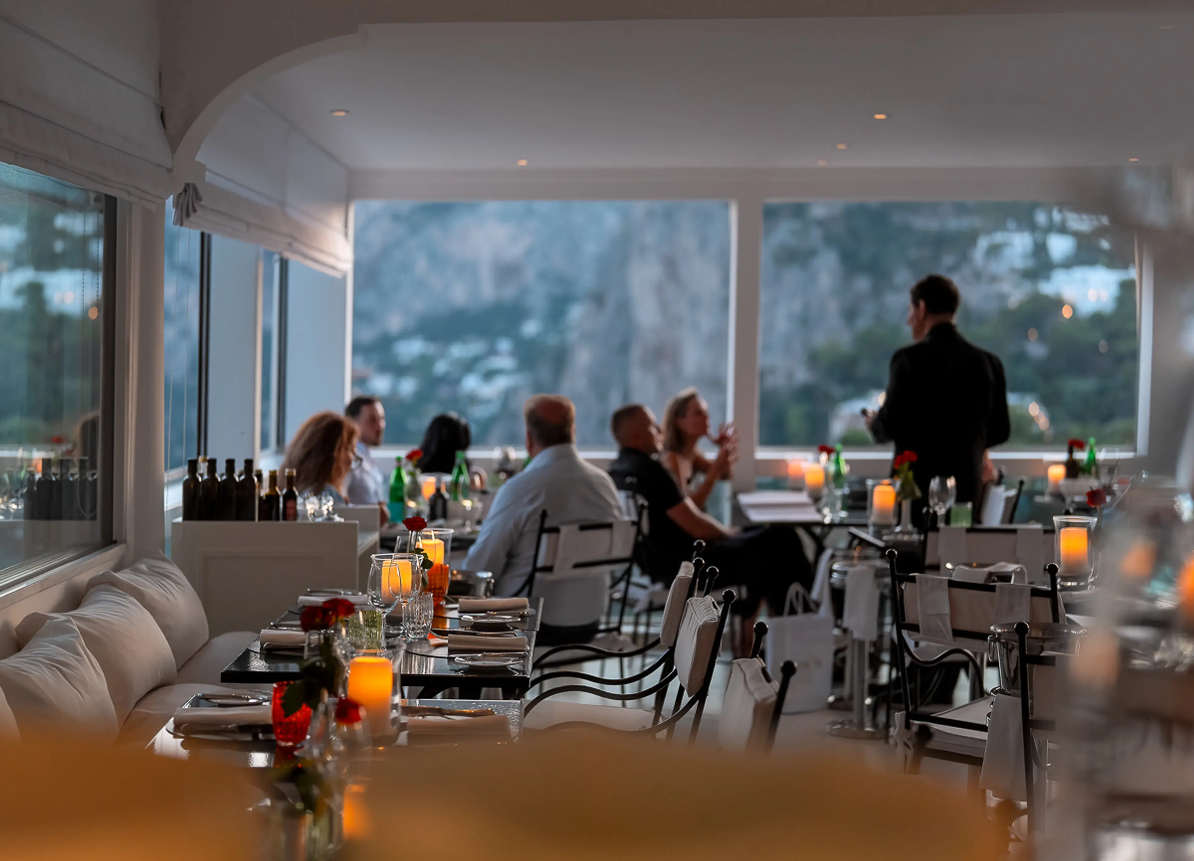 Interior and terrace of L’agave in Capri