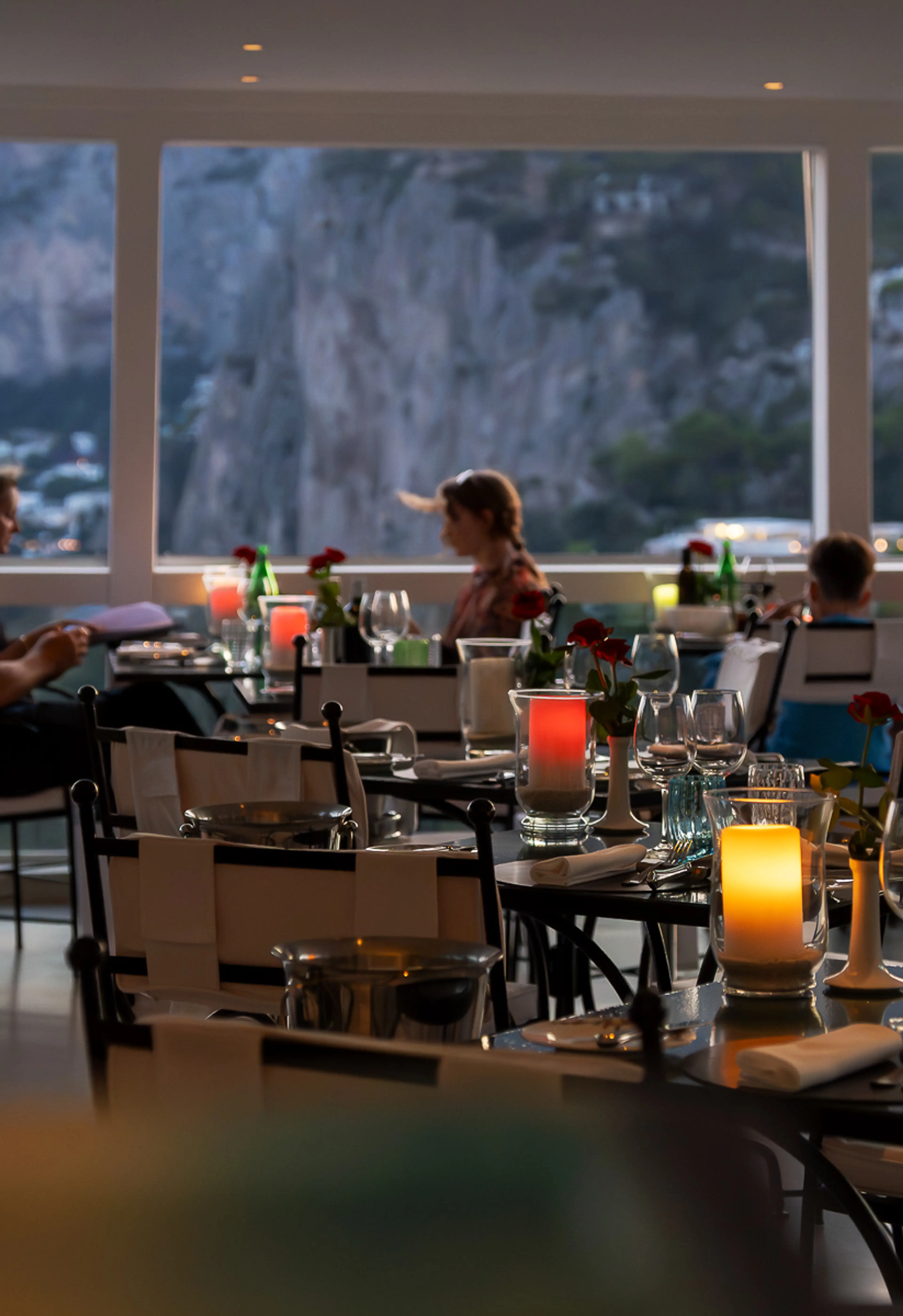 Interior and terrace of L’agave in Capri