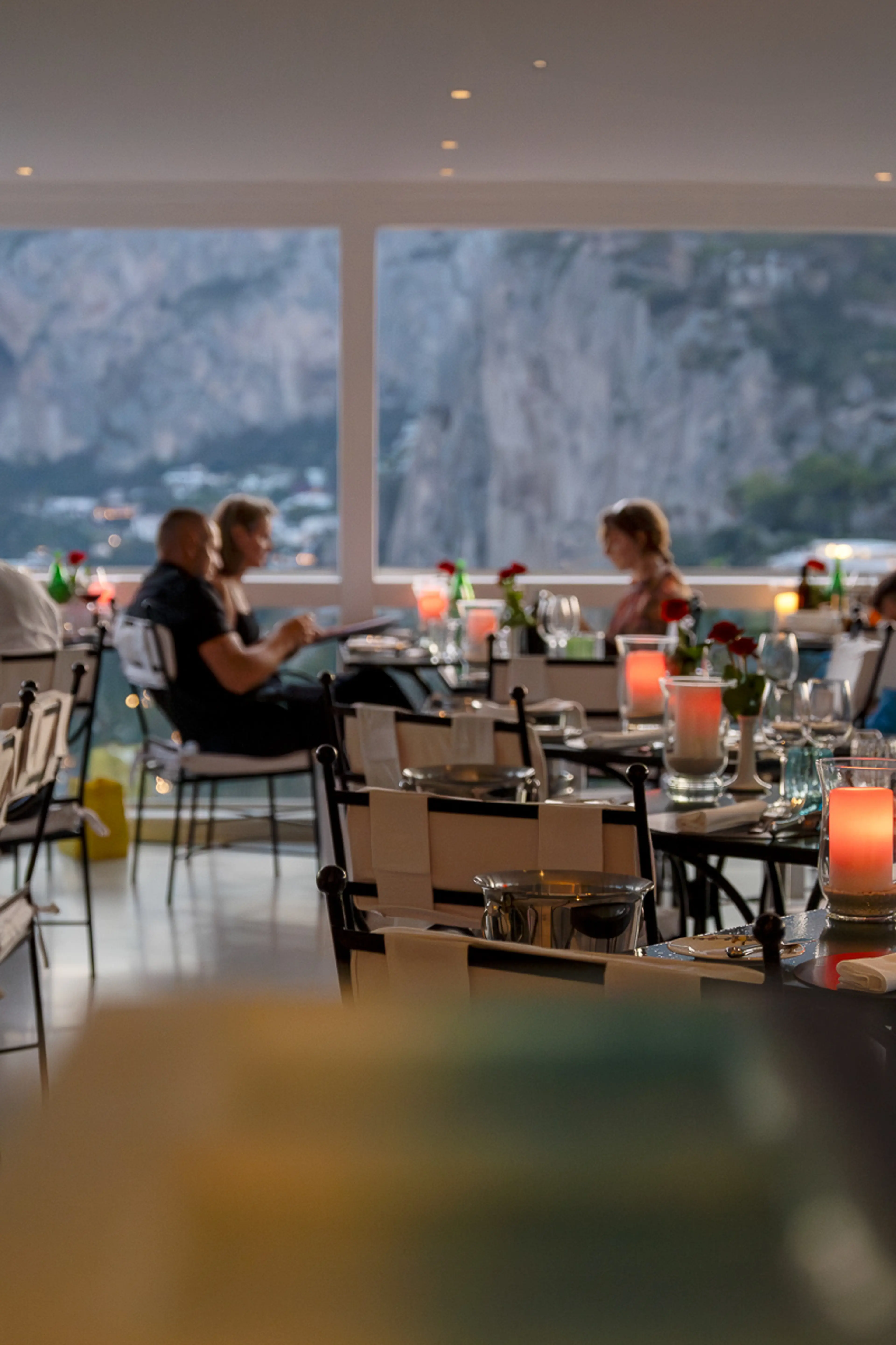 Interior and terrace of L’agave in Capri