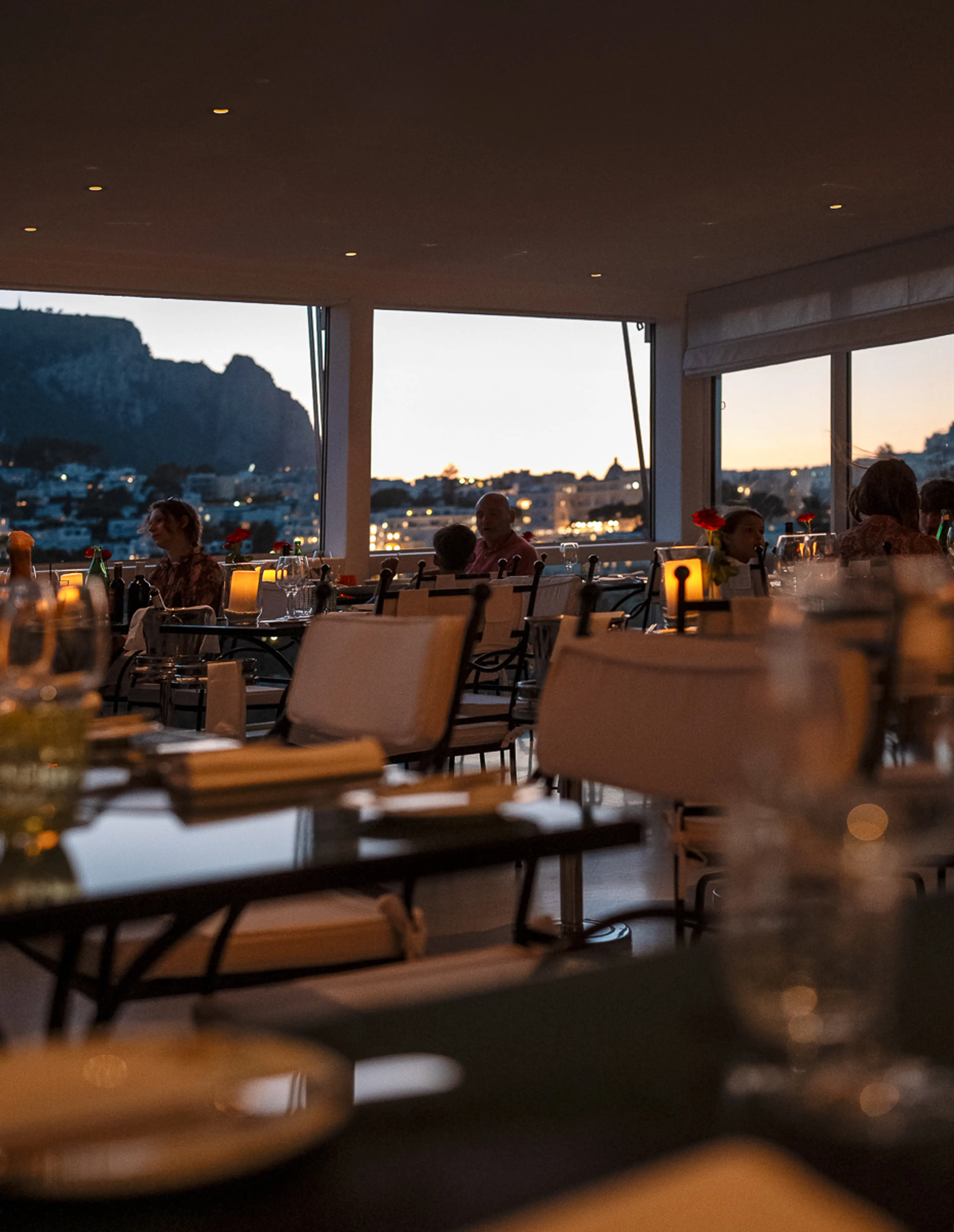 Interior and terrace of L’agave in Capri