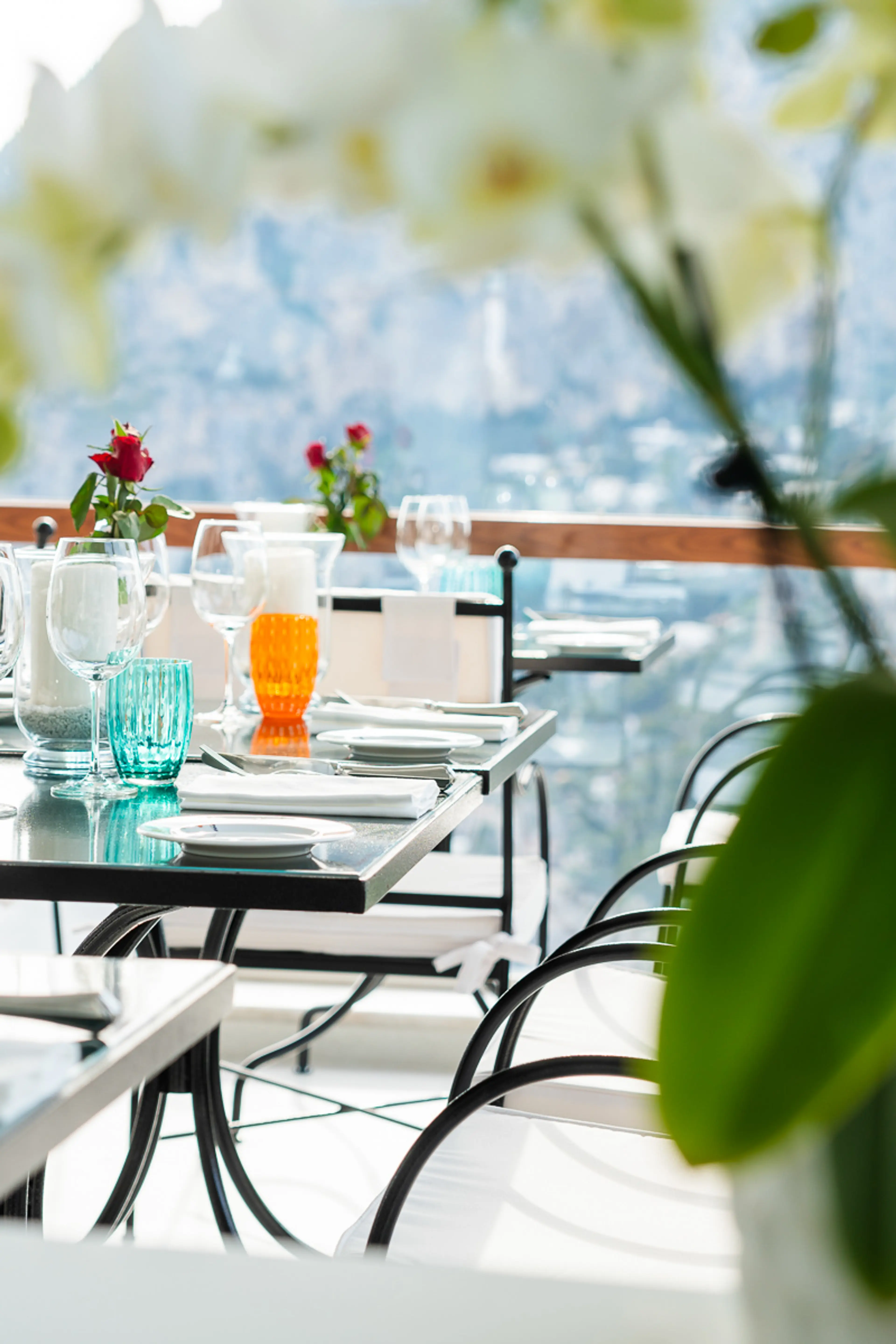 Interior and terrace of L’agave in Capri