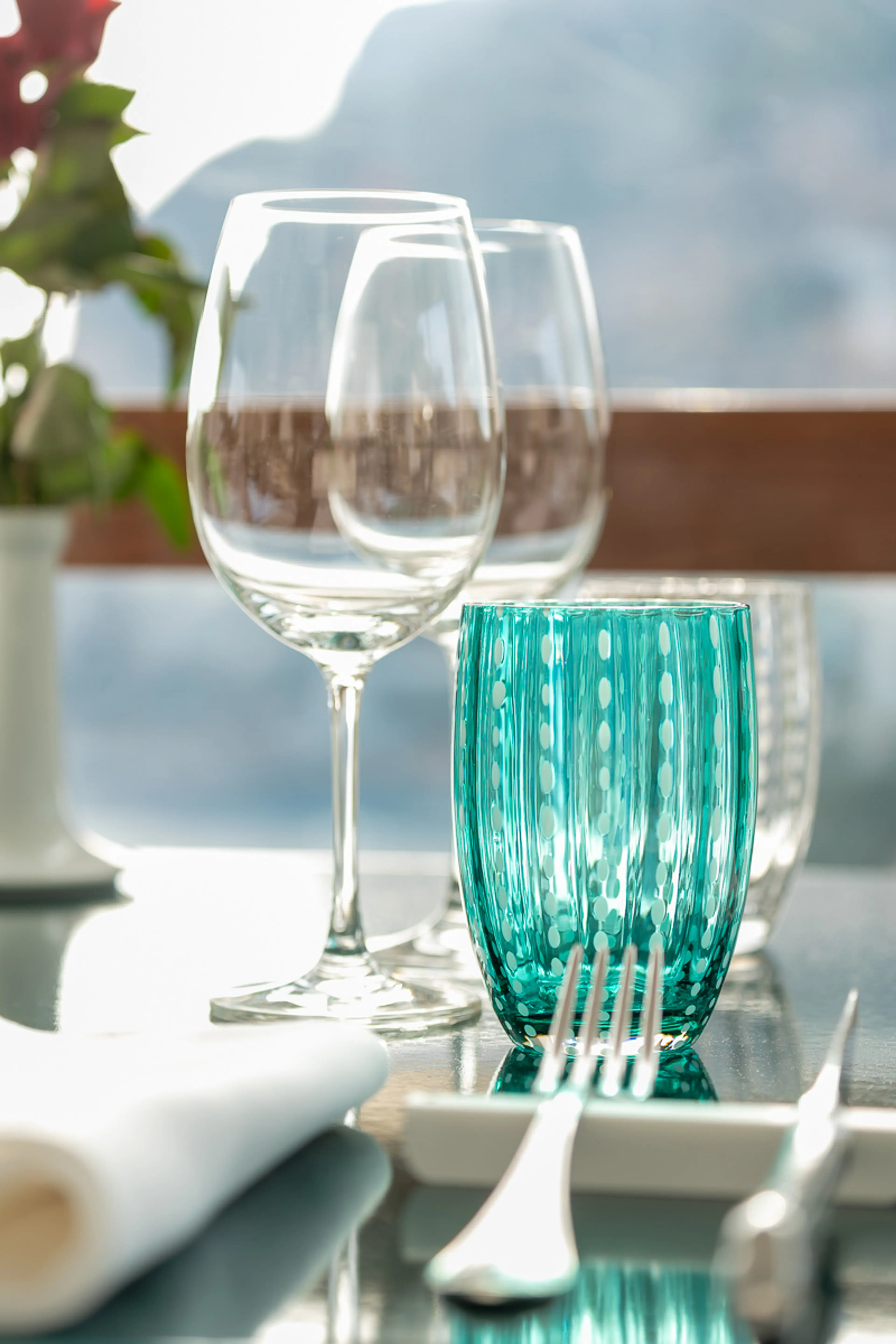 Interior and terrace of L’agave in Capri