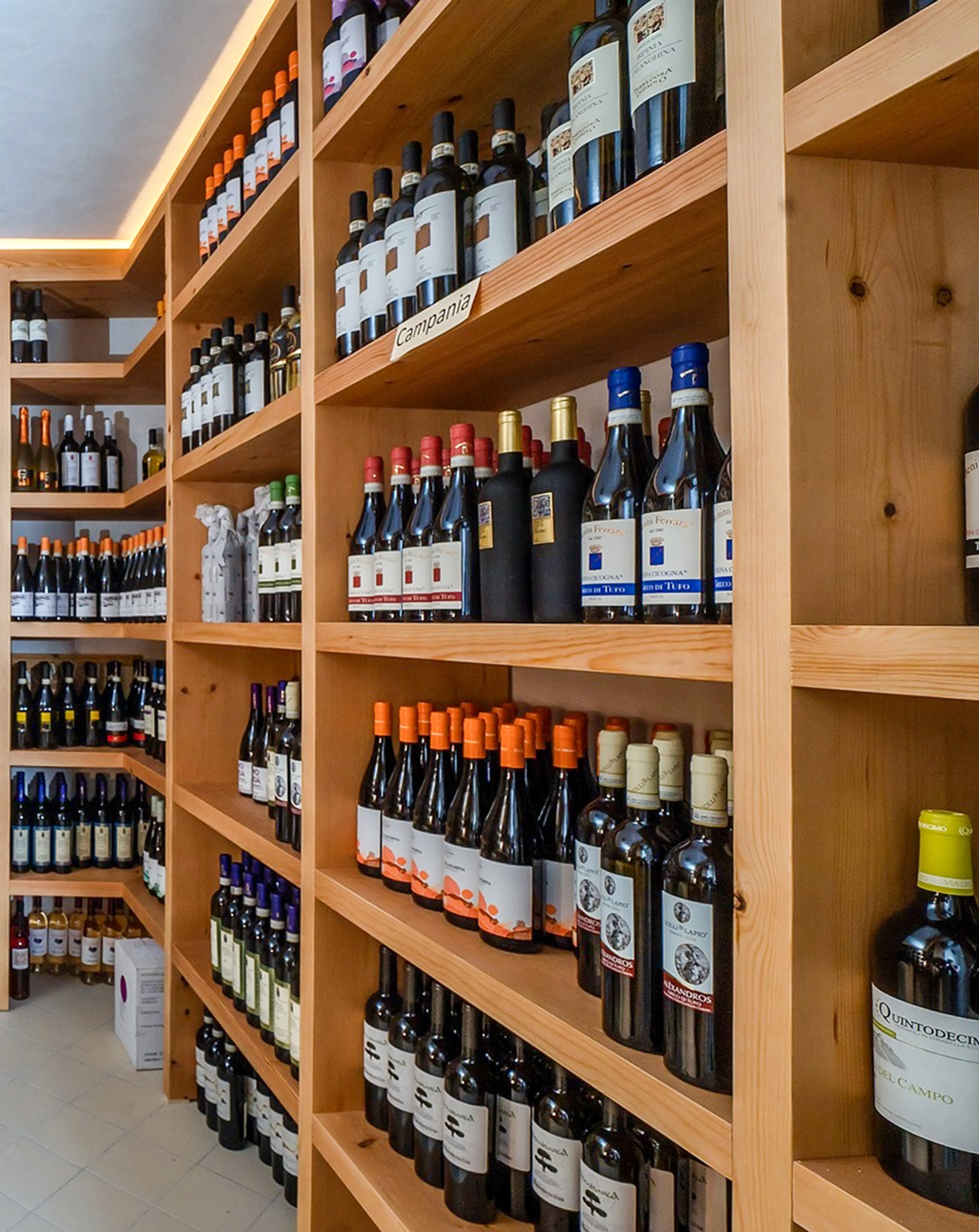 The wine cellar at L’agave in Capri