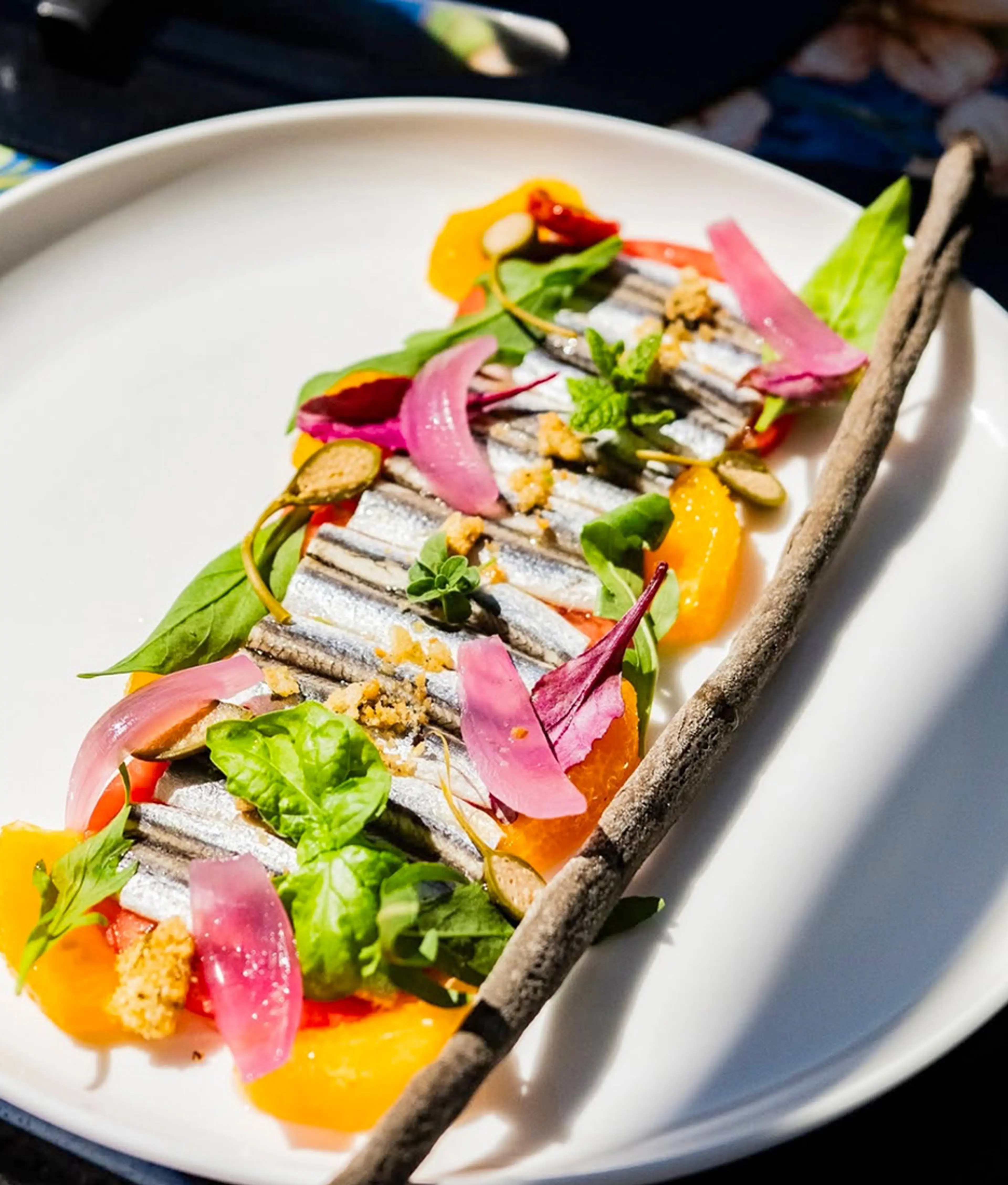 Anchovies, a dish from the L’agave menu in Capri