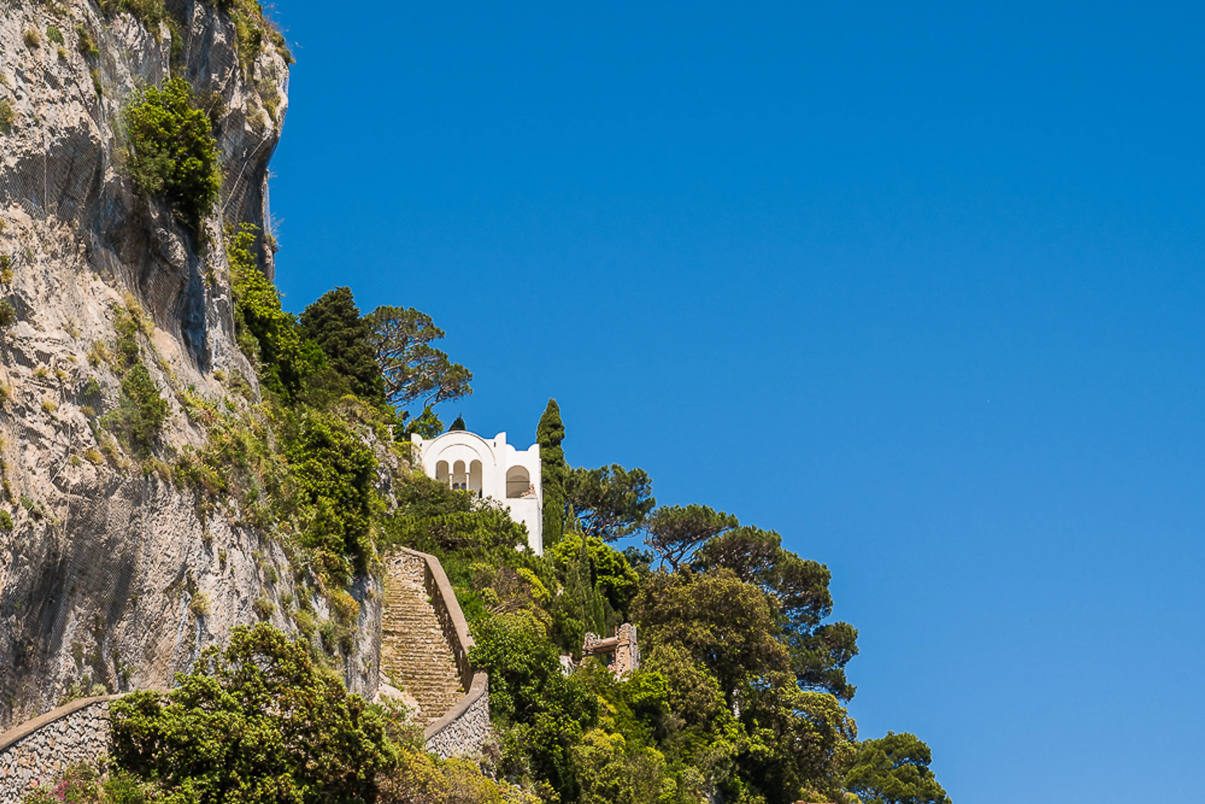 View of the Faraglioni rocks in Capri