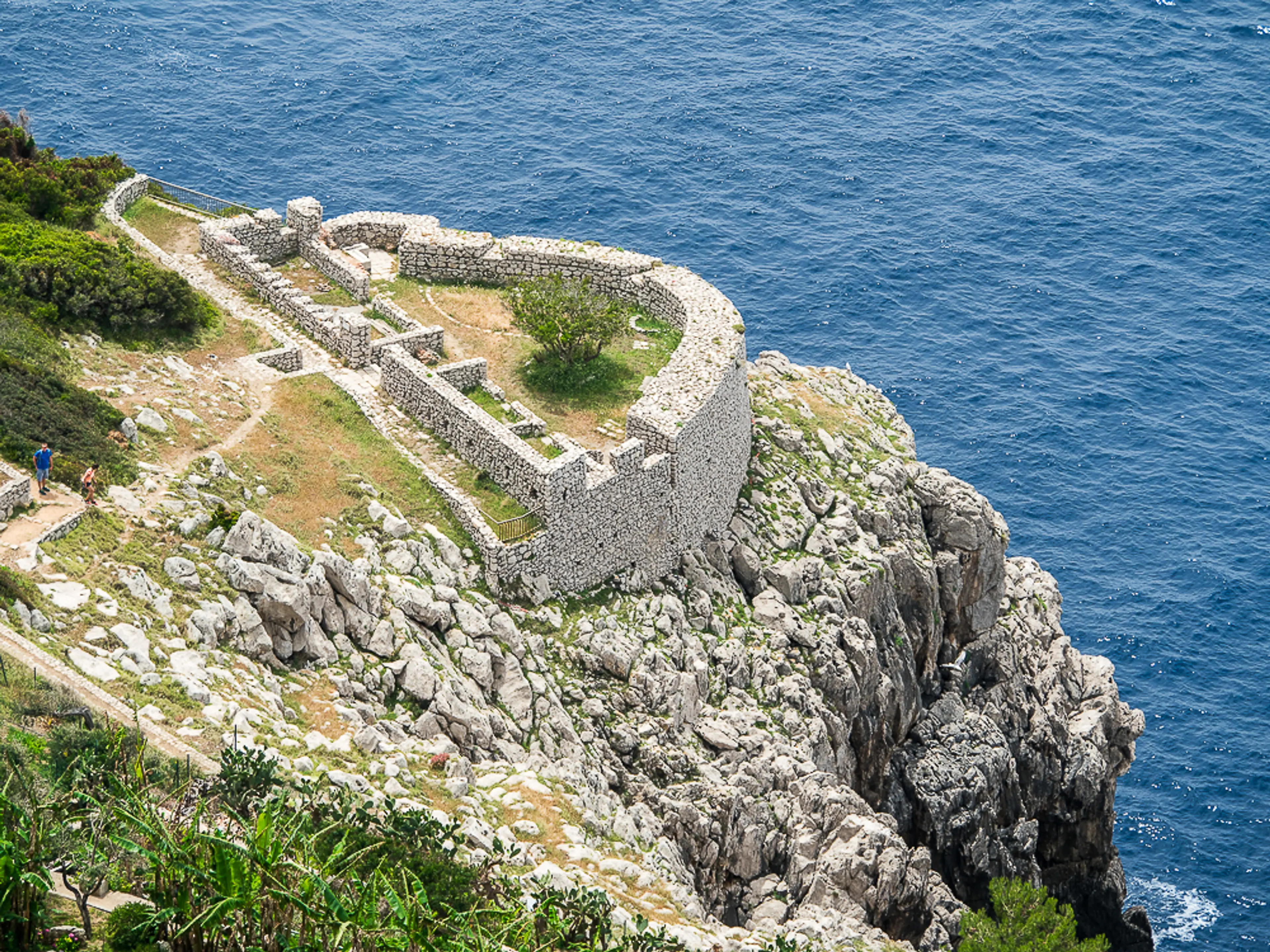 Charming narrow alley in Capri