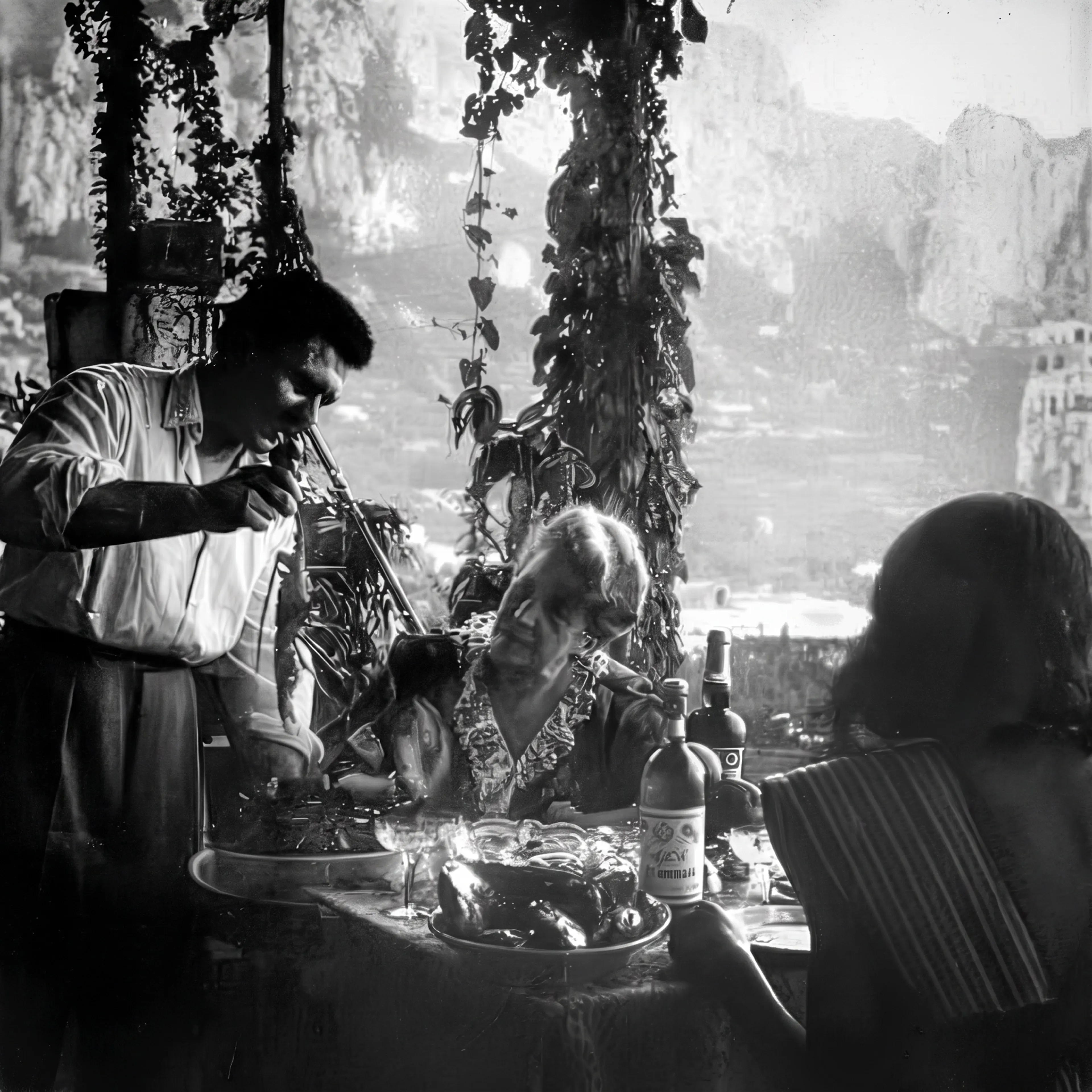 Il nonno tra i tavoli del Ristorante Da Giorgio