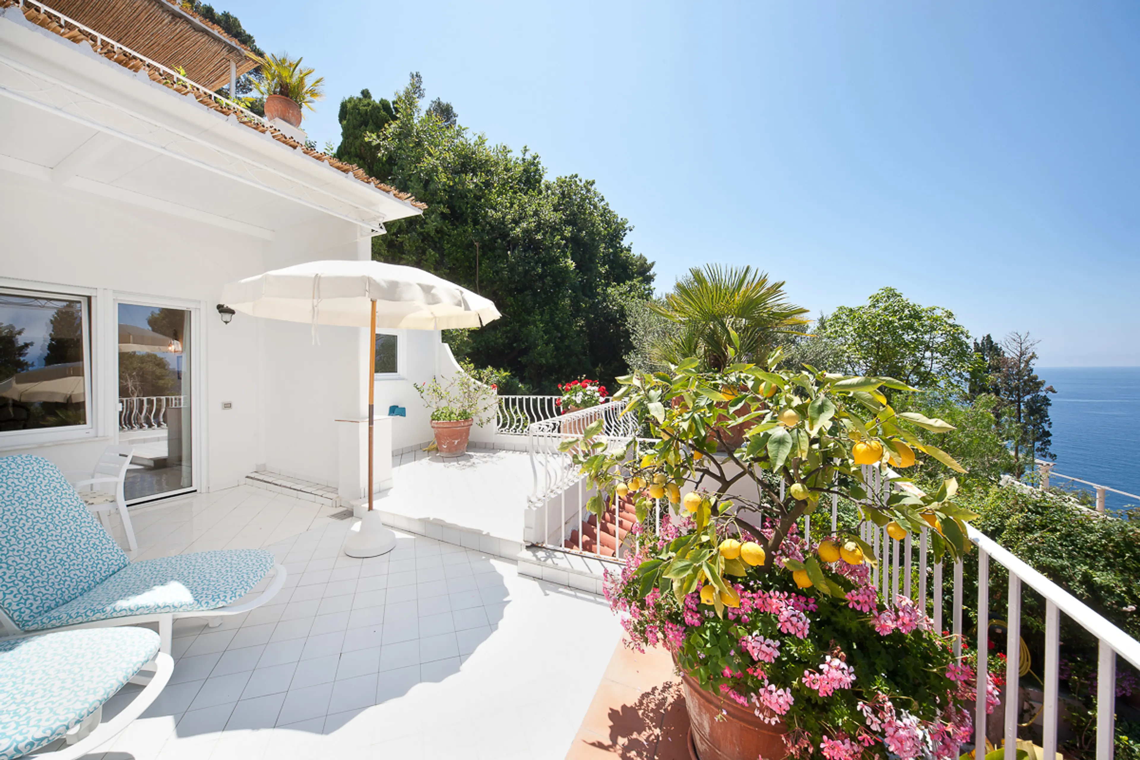 Classic Garden terrace with sea view