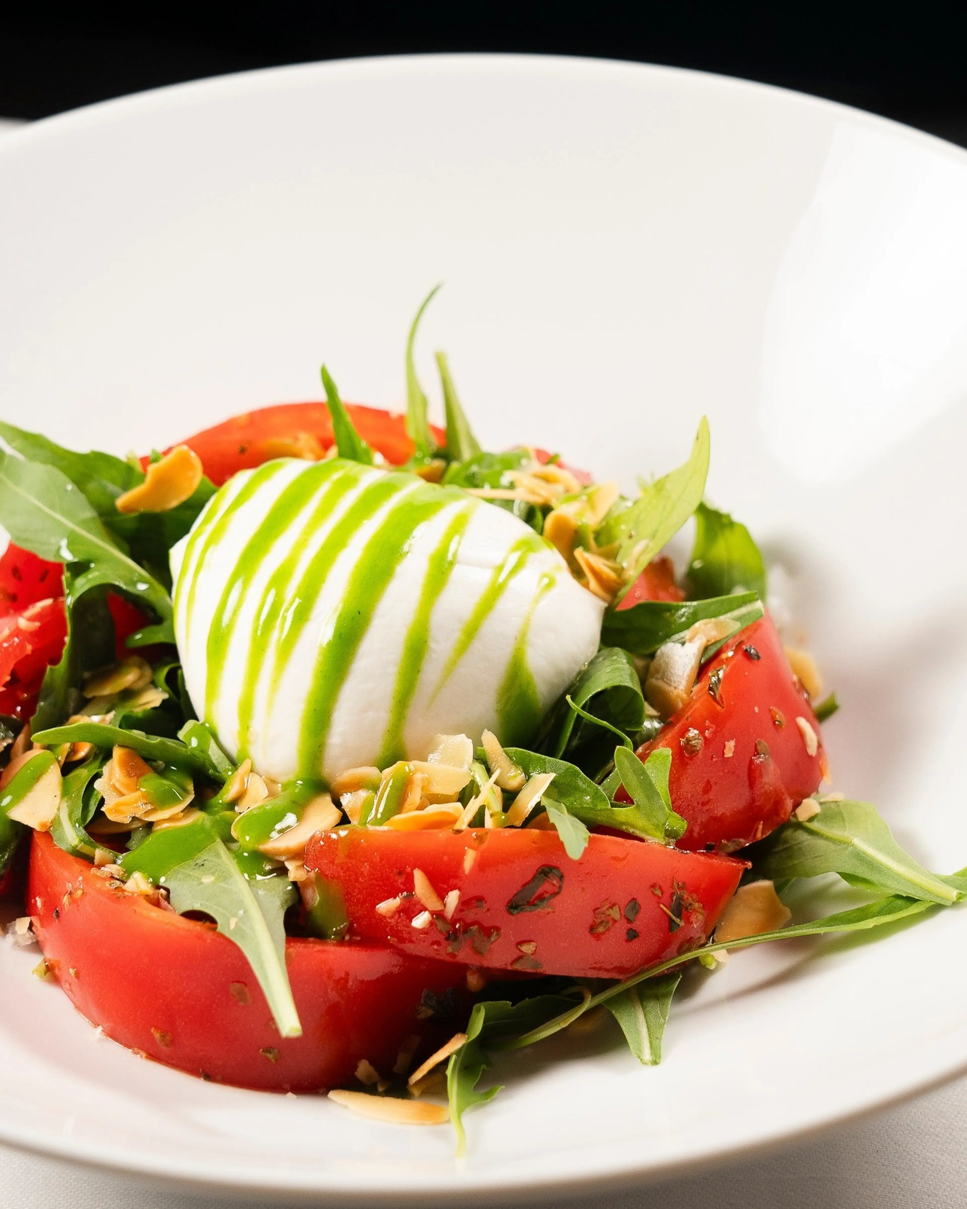 Caprese salad with mozzarella and tomato