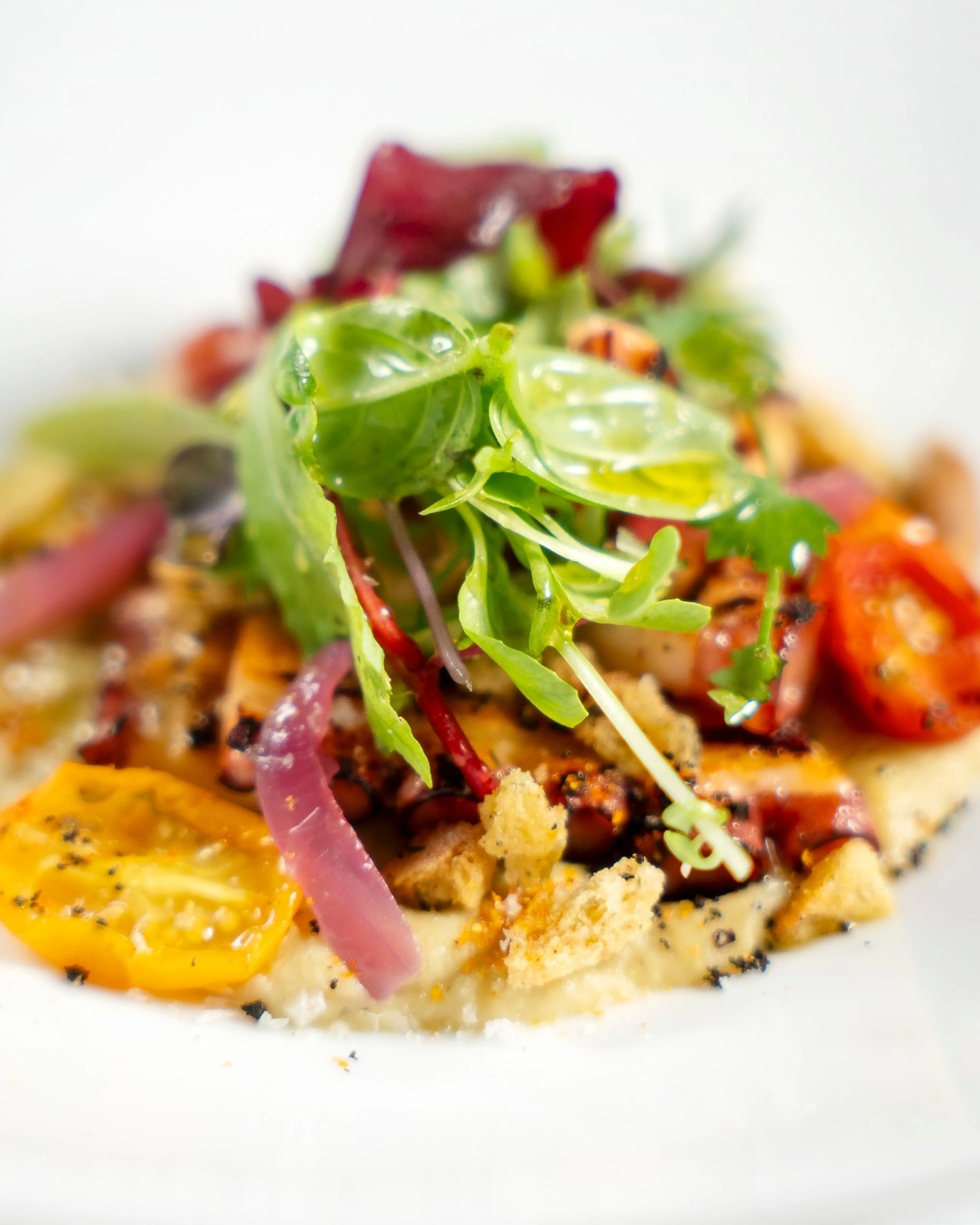 Grilled octopus with potato cream