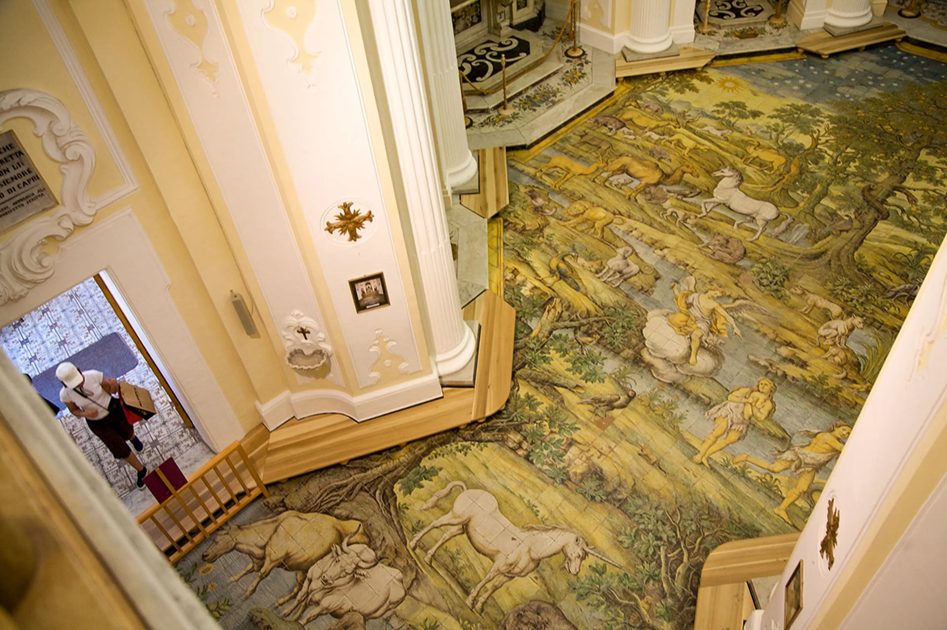 Aerial view of Villa Brunella with Monte Solaro behind