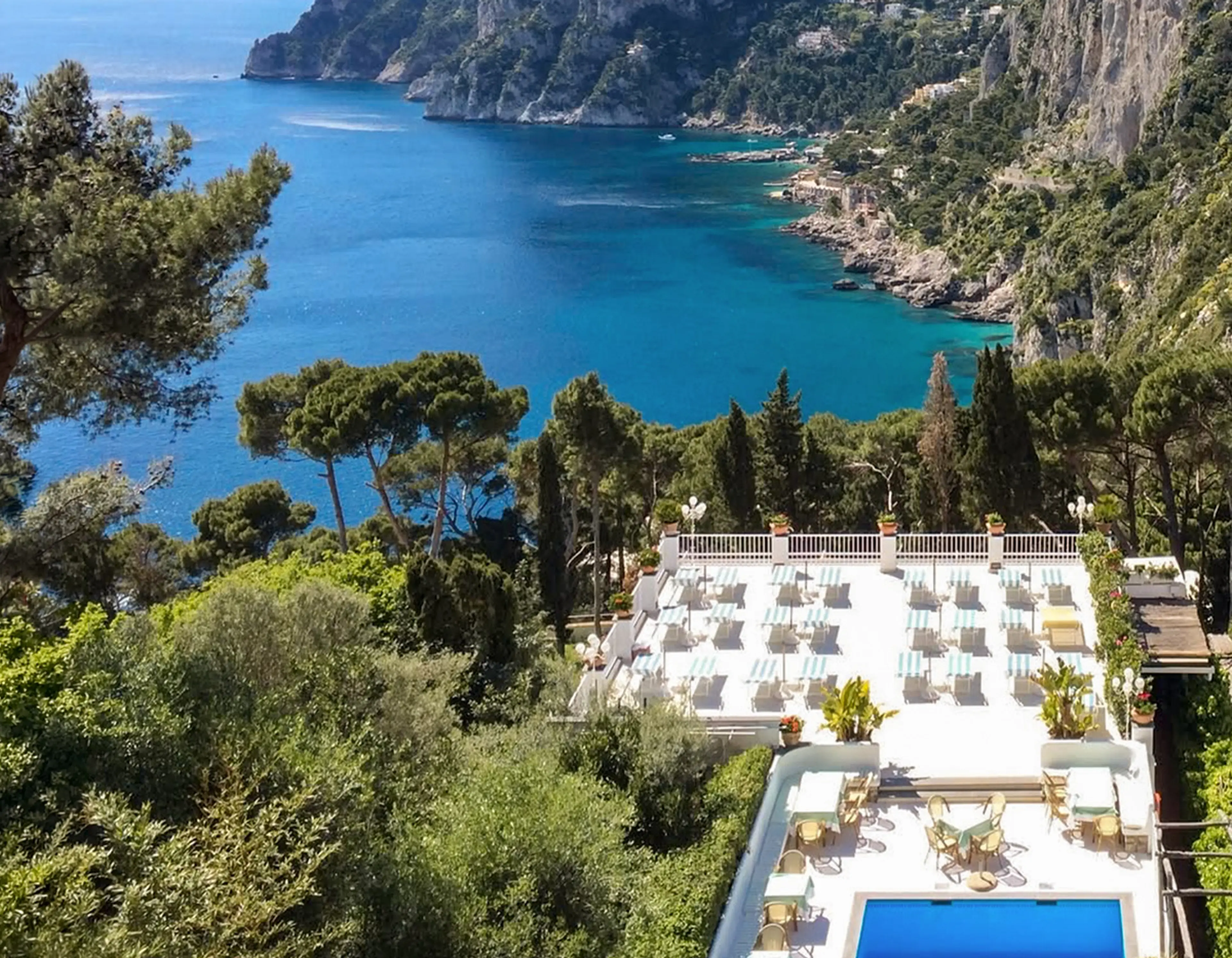 Hotel Villa Brunella entrance on Via Tragara