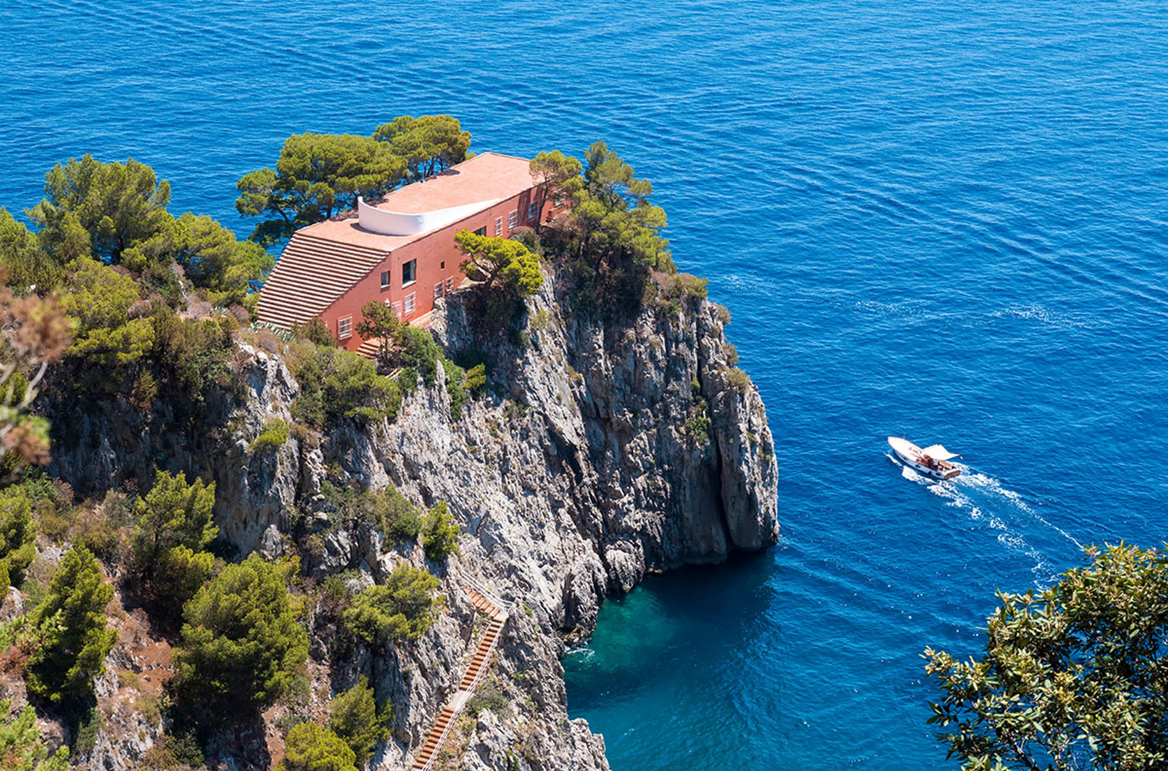 Stairway down to Villa Brunella
