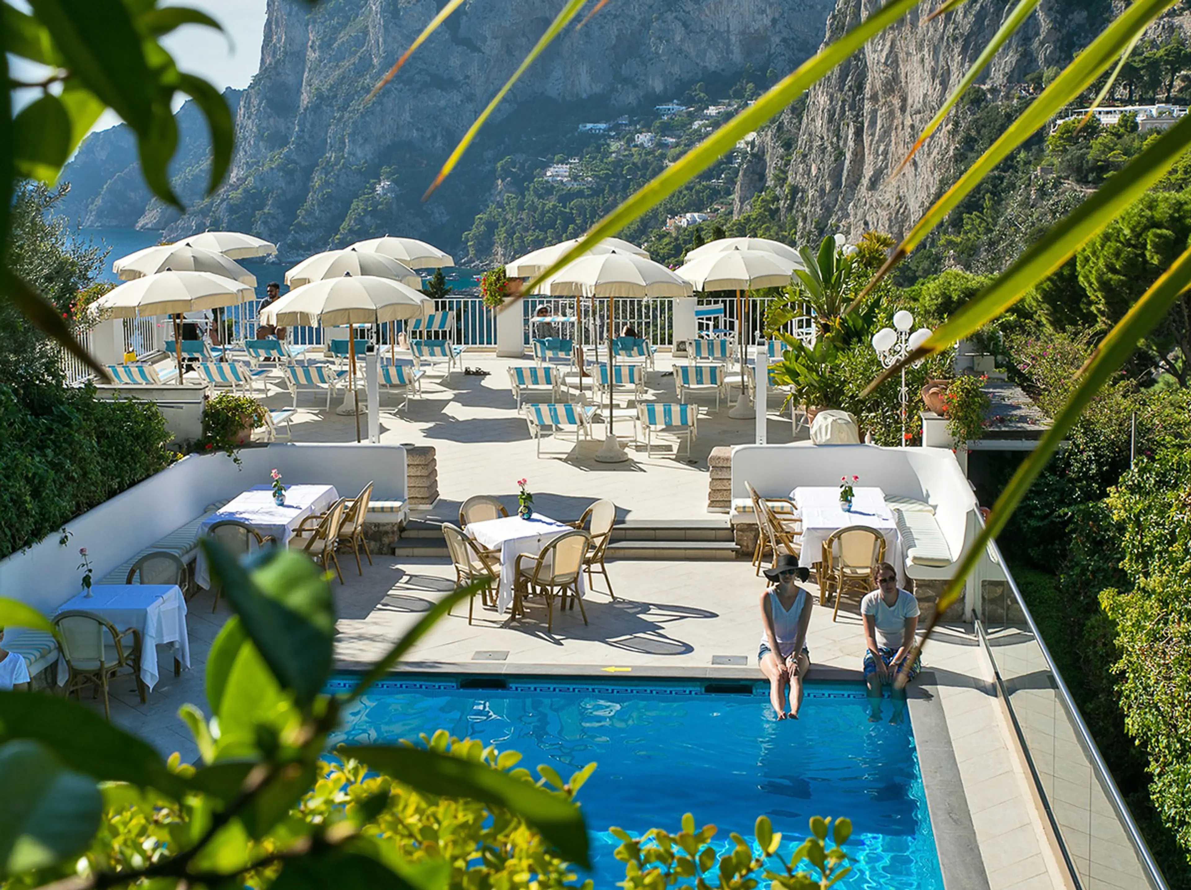 Villa Brunella seen at golden hour