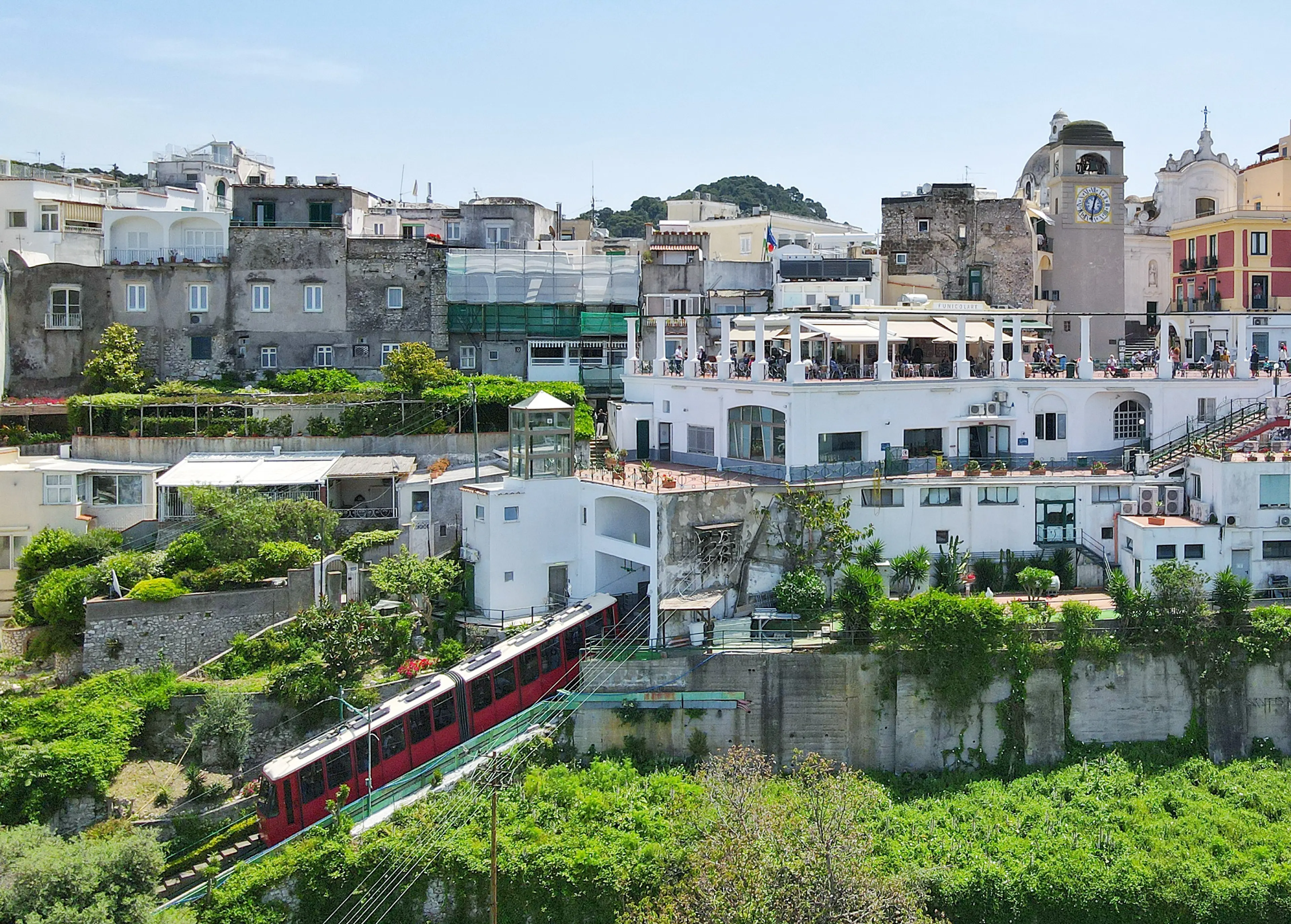 Capri funicular between Marina Grande and the Piazzetta