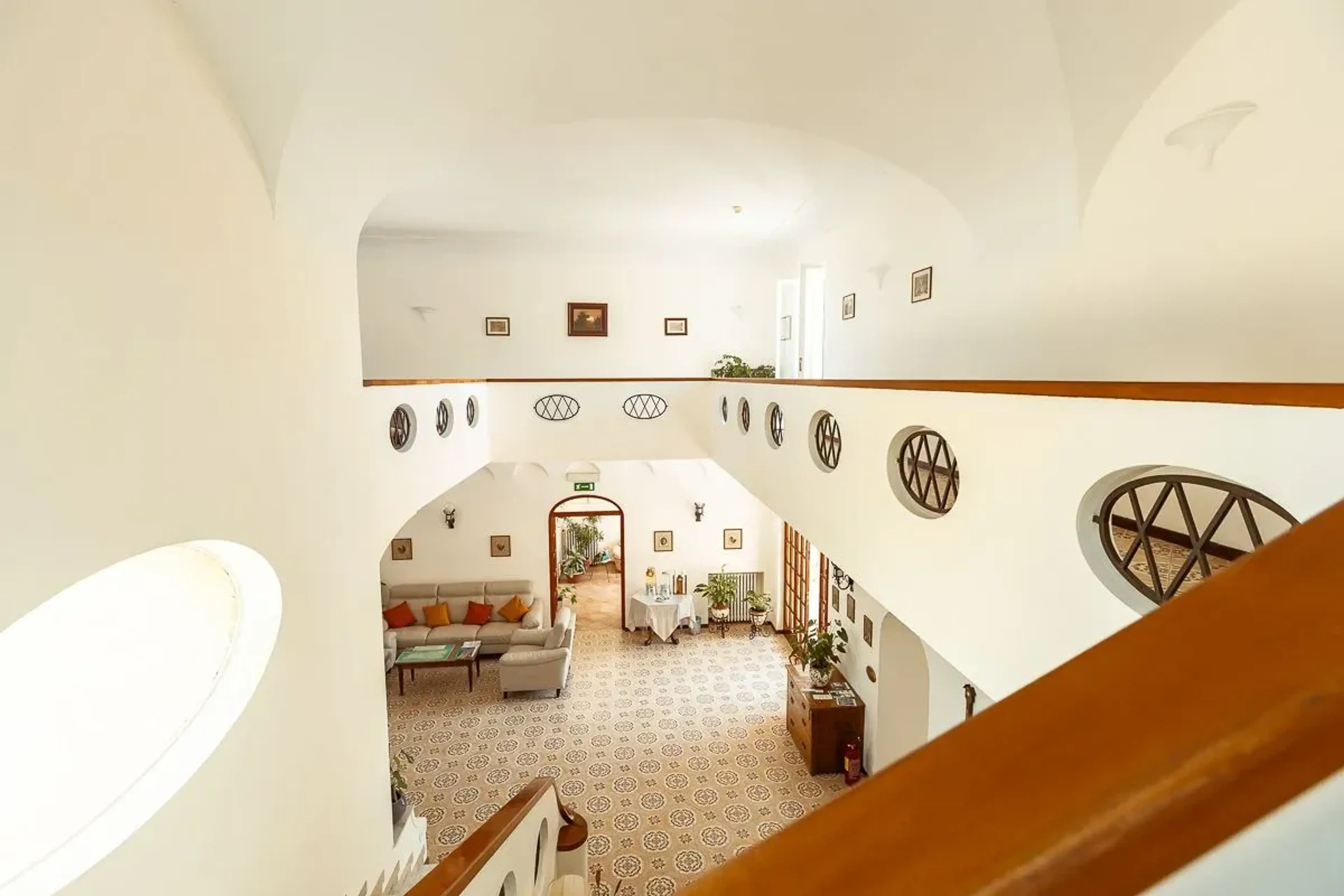 Lobby from above - Villa Sarah Capri