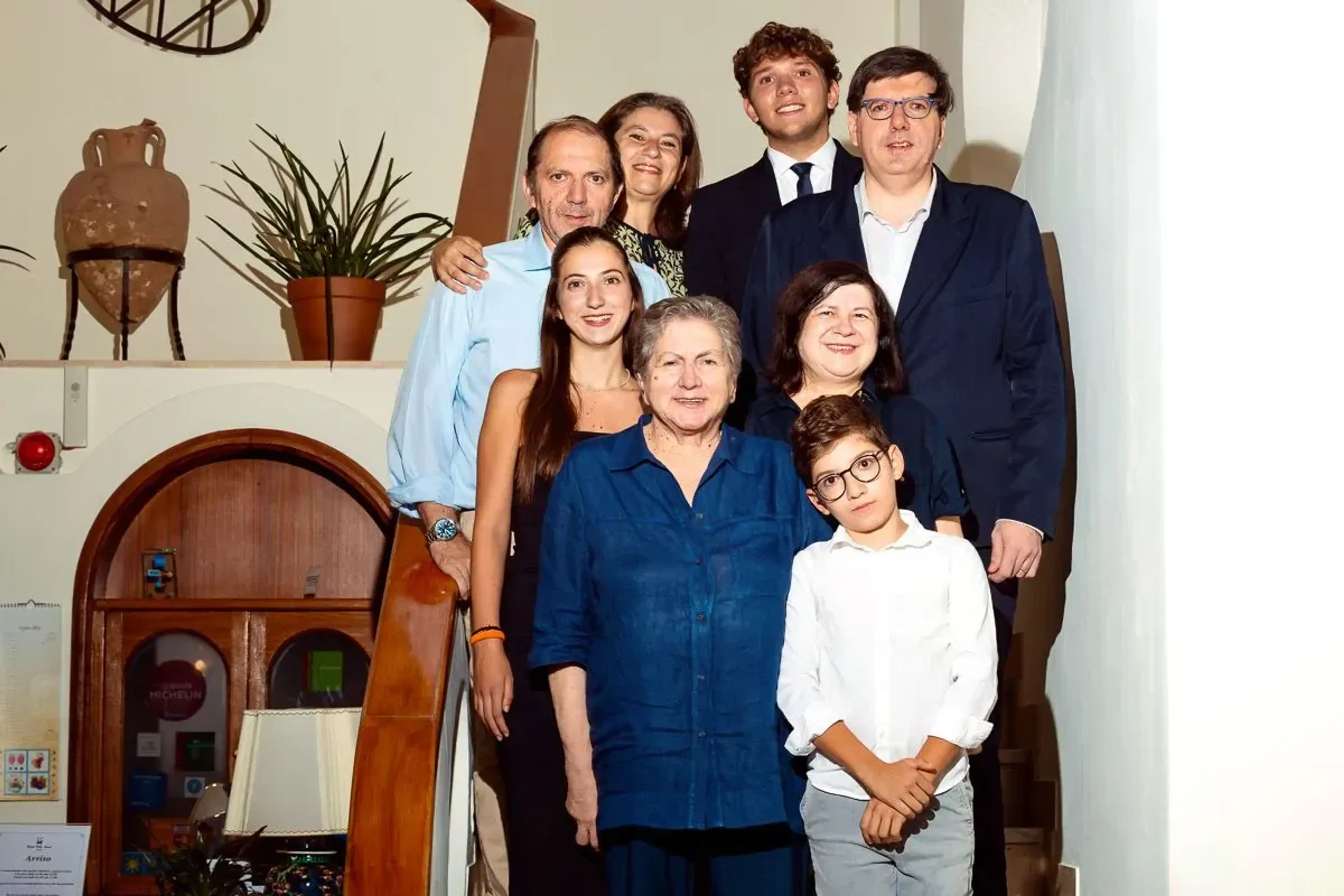 Family on the stairs - Villa Sarah Capri
